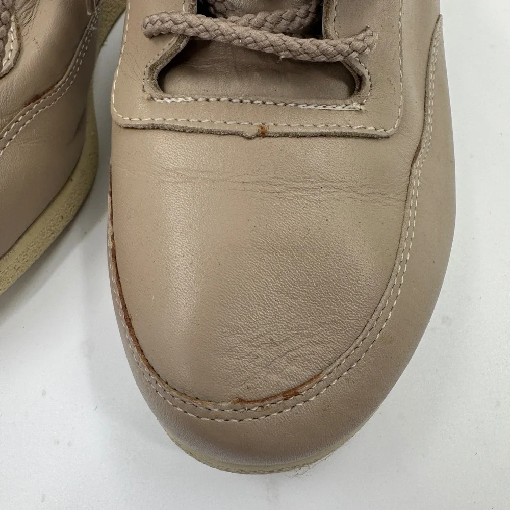 Soft Spots Women's Taupe Leather Lace Up Comfort‎ Walking Shoes Size 5.5 WW